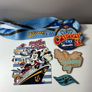 Disney Cruise Line Items 5k Lanyard, Magnets and Postcard